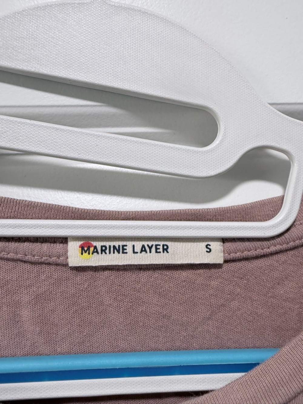Marine Layer Women's Short Sleeve Crew Tee in Dusty Mauve - Picture 3 of 5